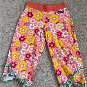 Matilda Jane Orange and Pink Floral Pajama Bottoms